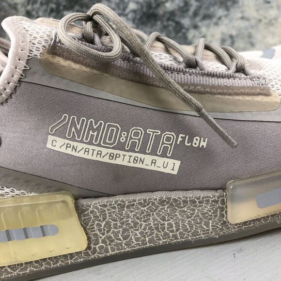 Adidas Men's Size 8 NMD R1 Spectoo Bliss Light Brown Grey Silver Sneakers GZ9266 - Picture 2 of 14